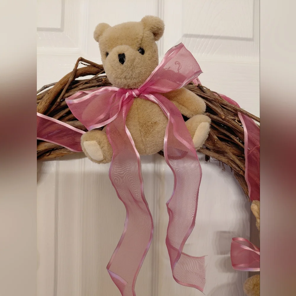 Vintage Winnie the Pooh Wreath Baby Shower, Spring, Summer